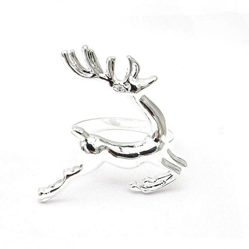 6PCS Christmas Reindeer Napkin Rings Metal Napkin Holder, Home decoration,Table Decoration and accessories,New Year's Decor