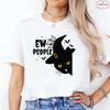 Halloween Cats Graphic Y2k Tops Women T-Shirt Casual Ulzzang Harajuku Streetwear Aesthetic Female Clothing Short Sleeve Tees