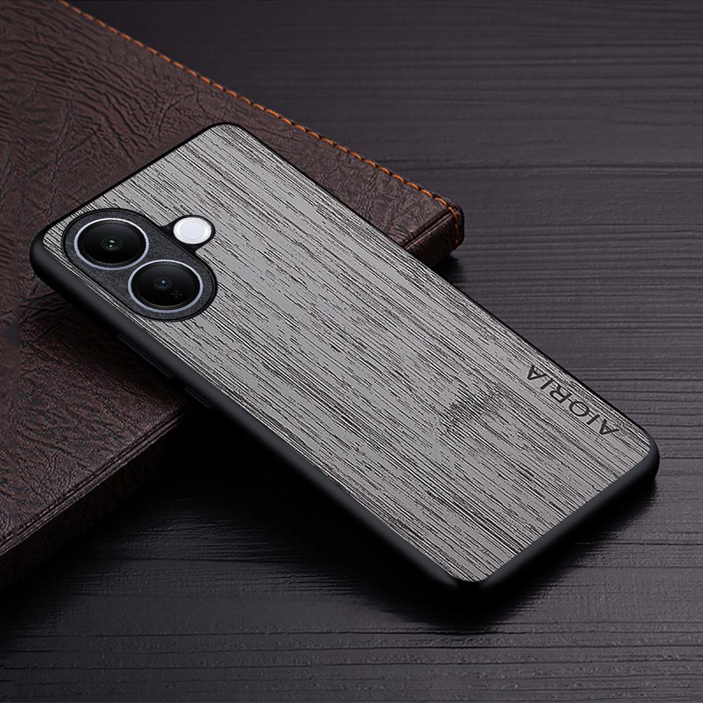 Case for Vivo S1 Pro V60 Lite V30 V30e V27 V27e V29e V17 Y04 4G 5G bamboo wood pattern Leather cover case for Vivo V60 Case