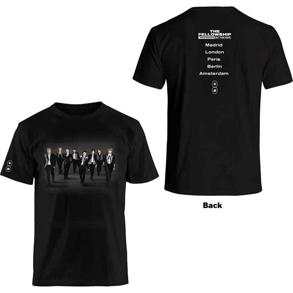 ATEEZ Fellowship Tour Euro Photo T-Shirt Black New XS