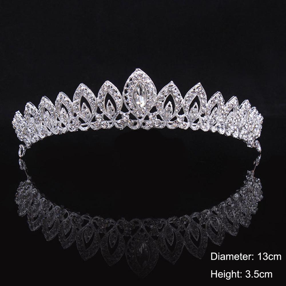 Gold Color Crystal Rhinestone Crown and Tiara Wedding Hair Jewelry Accessories for Women Bridal Tiaras Headpiece Girls Headbands