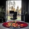 One Piece Printed Round Rug Carpet Chair Rug Area Rug Entryway Doormats,for Office Chair Living Room Bedroom Kitchen Room.