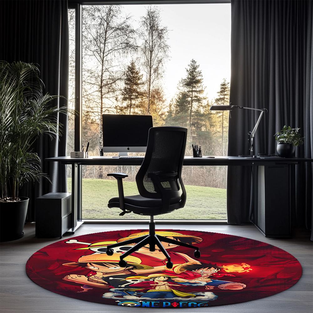One Piece Printed Round Rug Carpet Chair Rug Area Rug Entryway Doormats,for Office Chair Living Room Bedroom Kitchen Room.
