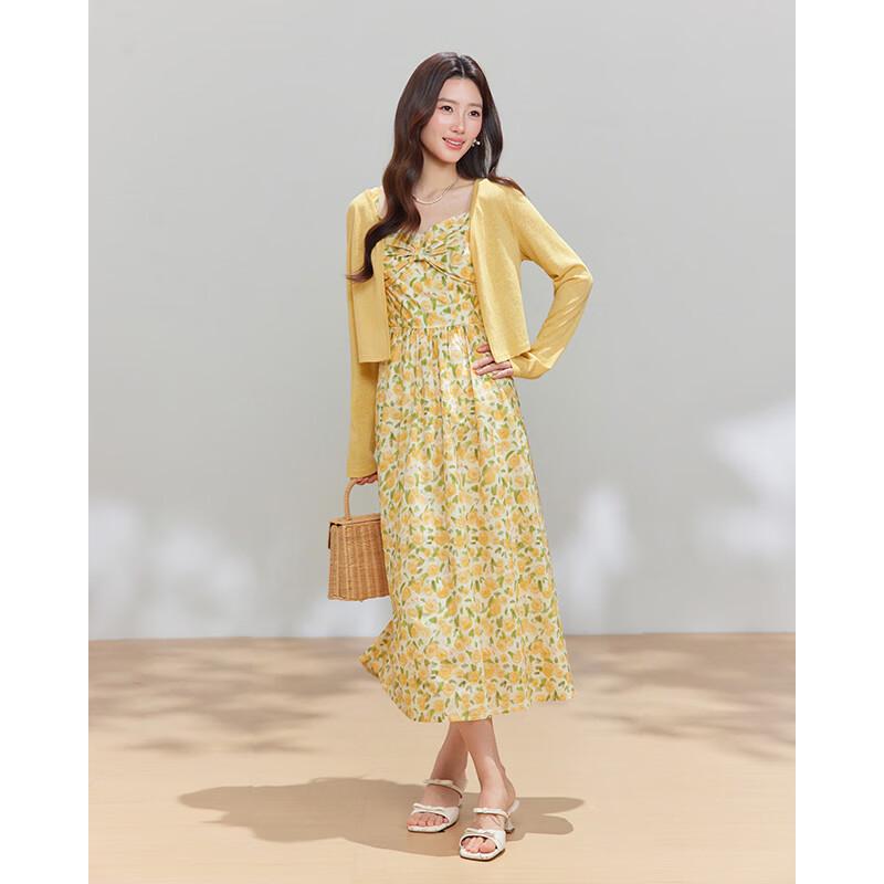 IEFIEF Women's Autumn Midi Dress Set