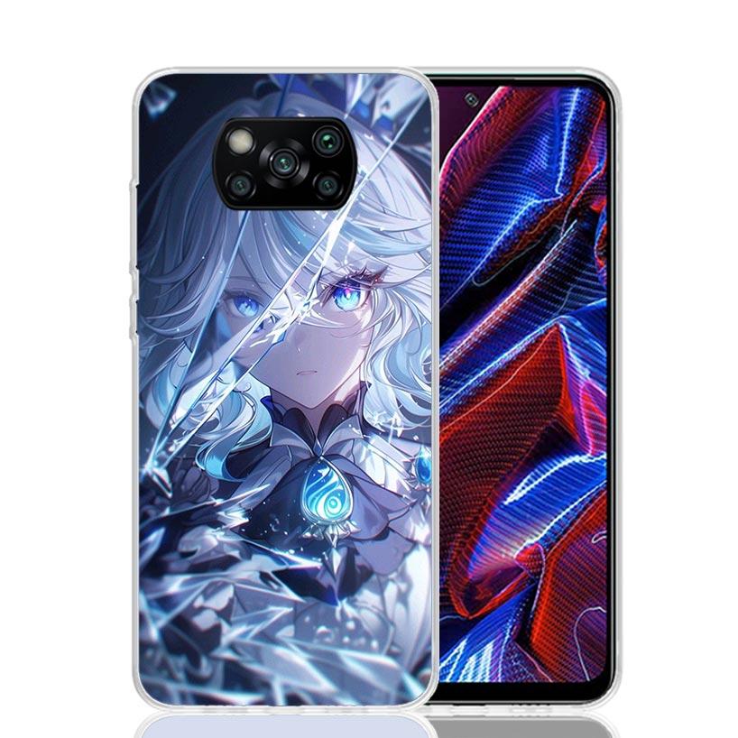 Genshin Impact Furina Phone Case For Xiaomi Poco F7 Ultra X7 X6 Pro X5 Redmi 15 15C 13 13C 12 12C 10 10A 10C 9 9A 9C 9T Shell Po