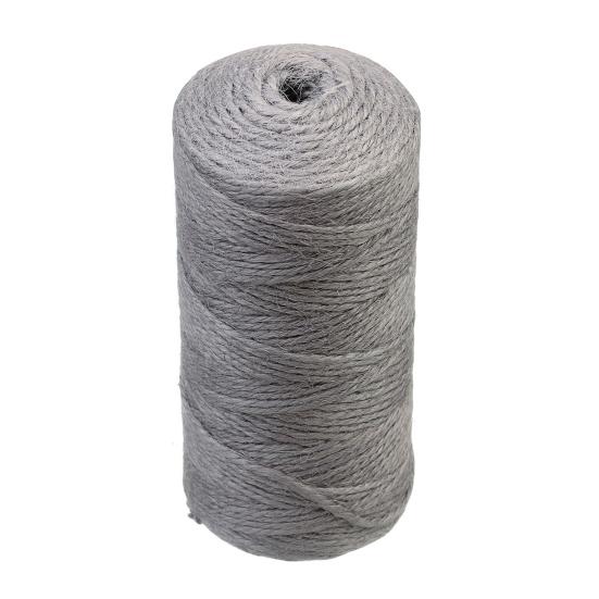 100M/Rolă 2MM sfoară de iută cu 3 straturi Ambalaj de cadou natural decupabil Ambalare DIY Artizanat Proiect Etichetă suspendată Decorare frânghie de cânepă