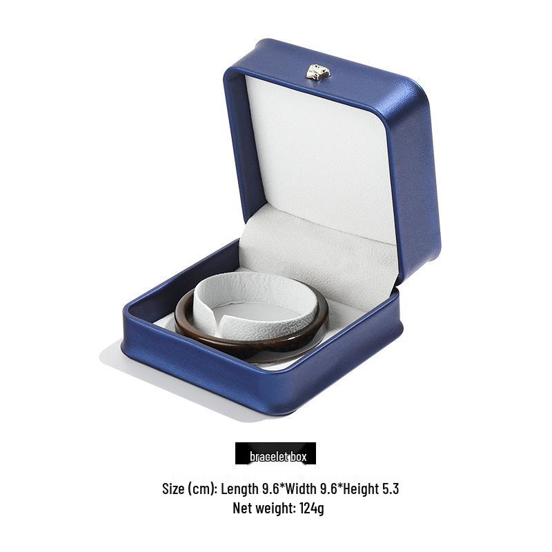 Crown PU Leather Jewelry Box for Rings, Bracelets, Necklaces, and Pendants