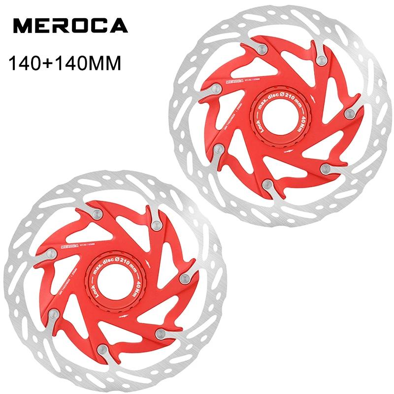 MEROCA XR Bicycle Brake Rotor 140MM 160MM Bike Centerlock Rotor Heat Dissipation Floating Rotors Cycling Parts