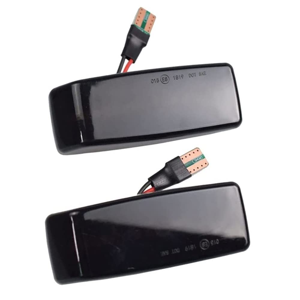 2 Stück Auto LED Kotflügel Seitenmarkierungsleuchte Sequentielle Seitenmarkierung Blinkerlampe Kompatibel