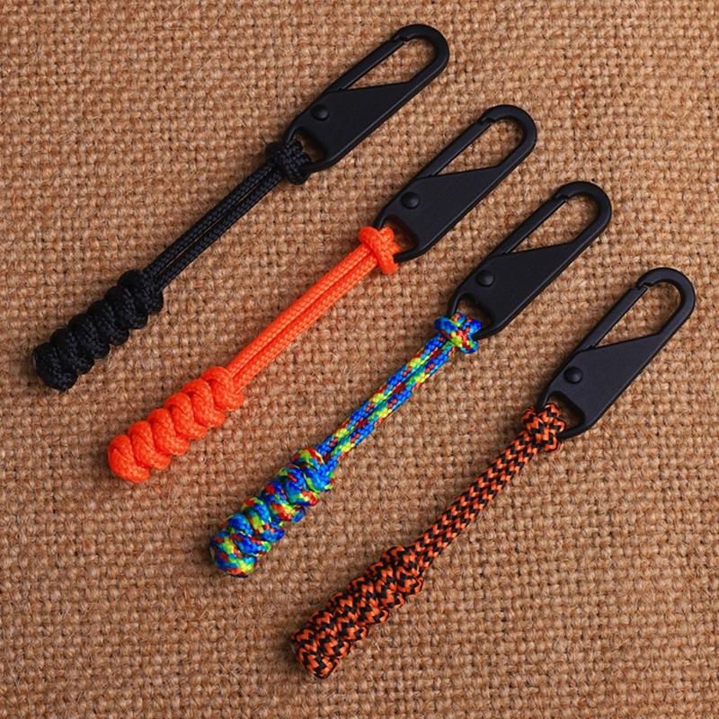 5lots Colorful Detachable Zippers Sliders Cord Outdoor Bag Zippers Pull Head for Outdoor Backpacks Use