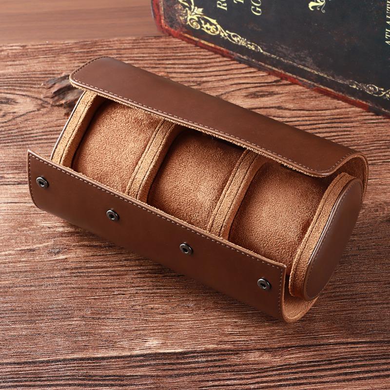 A Vintage Leather Watch Storage Box for Travel, Display, Or Home Storage,Ideal Gift for Men,Watch Box, And Watch Collection Box
