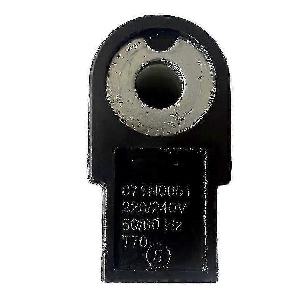 240V Solenoid Coil for Danfoss Fuel Pump, Metal Construction, 50/60Hz Compatible, Black 071N0051