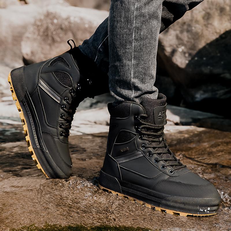 Men's Boots Outdoor Boots Lace-Up Motocross Boots Mountaineering Hiking Desert Waterproof Work Safety Shoes