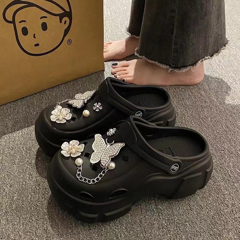 Hole shoes women wear platform sandals EVA non-slip summer new Internet celebrities ins beach cool slippers wholesale