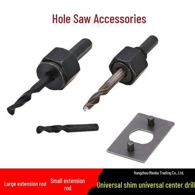 Woodworking Hole Saw Kit with Connecting Rod and Fixing Washer
