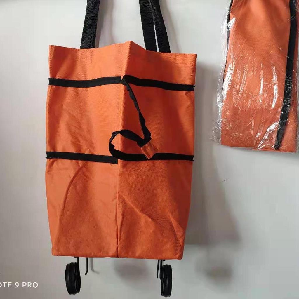 Faltbarer Polyester-Einkaufswagen mit Rädern - Tragbare Trolley-Tasche