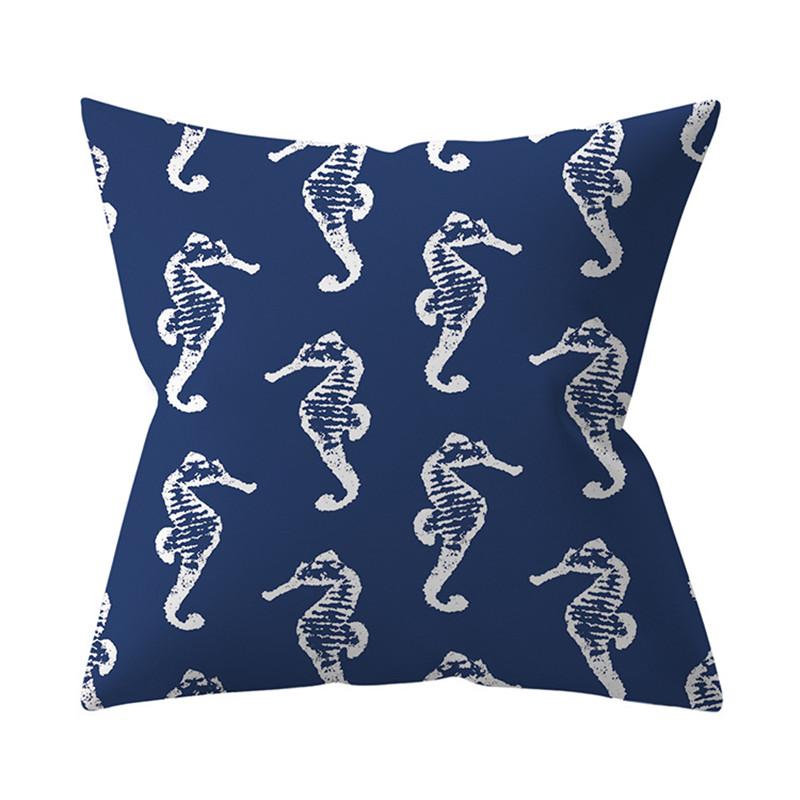 Navy Blue Mandala Nordic Geometric Pillowcase 45x45 Cushion Cover Decorative Pillow Sofa Cushion Home Decor Polyester