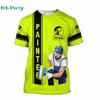 Camiseta de Verano Nueva para Hombre Estilo Pintor Personalizada Moda Cuello Redondo Holgada Manga Corta Tallas Grandes Tops Personalizados Regalos para el Día del Padre