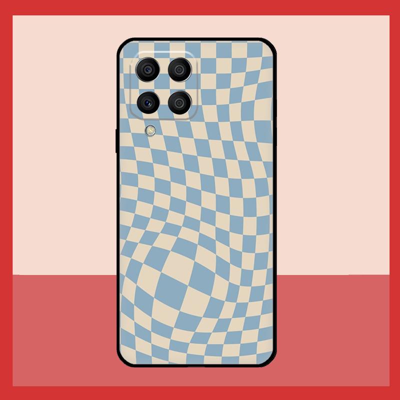 Check Orange Green Moss Twist Case For Samsung Galaxy M52 M32 M53 M16 M11 M21 M31 M35 M12 M13 M14 M15 M36 M56 M55 M34 M54