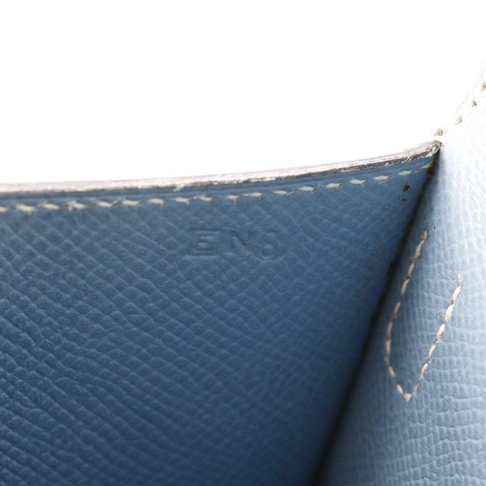 Hermes Amery Shoulder Bag Blue Gene Light Blue Courchevel Women Used
