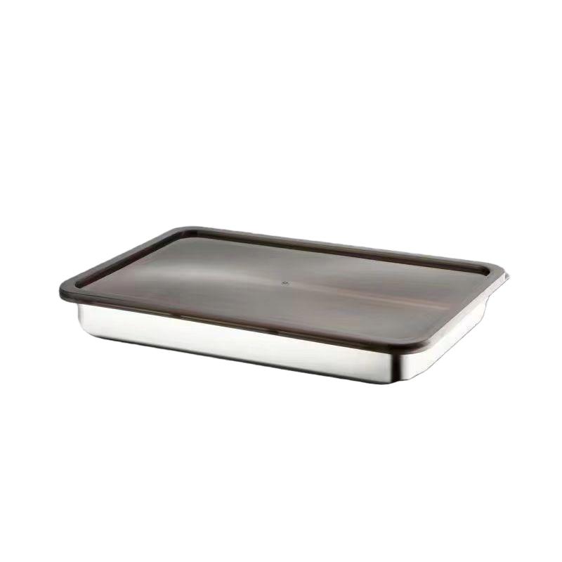 Stainless Steel Dumpling Storage Box Refrigerator Fresh Keeping Tray Wonton Freezer Box High Quality Kitchen Organizer