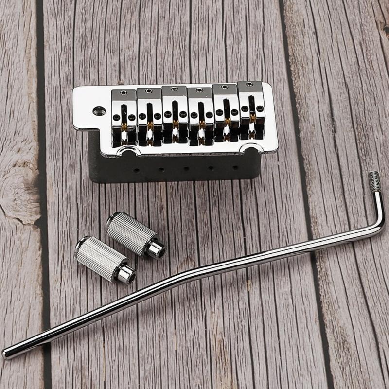 6 String Guitar Bridge Vintage Bent Steel Saddles Electric Guitar Tremolo Bridge Electric Guitar Parts Easy to Use