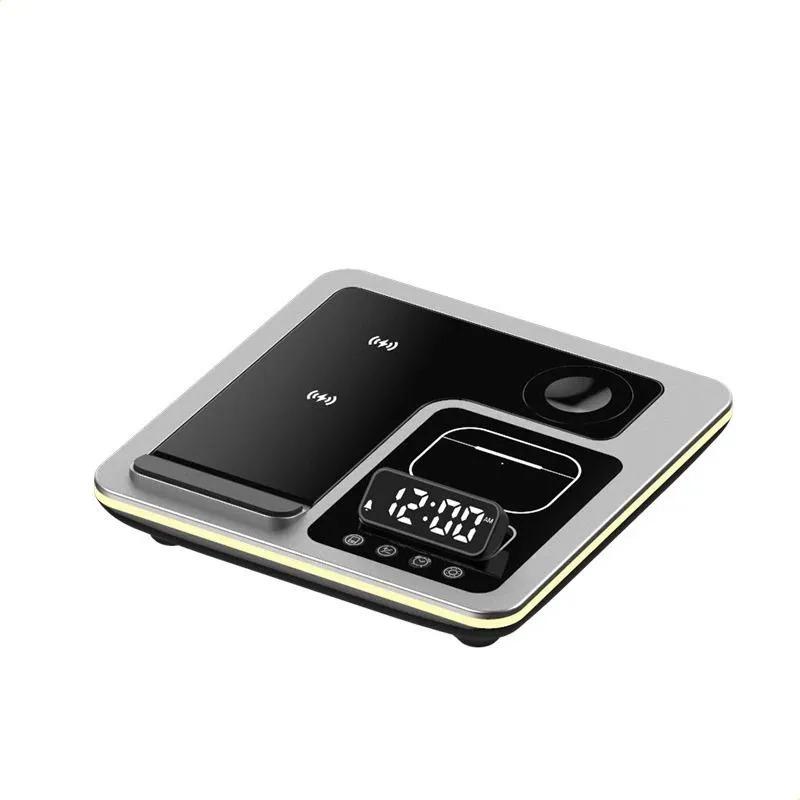 3 In 1 Wireless Magnetic Charger Station With Clock Display