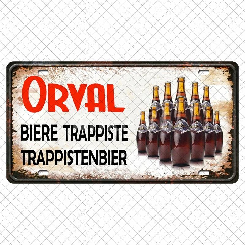 [ Mike86 ] Orval  Duvel Belgian Beer  Wine Painting Tin Poster Metal Sign Decoration DC-21 15*30 CM Home Decor