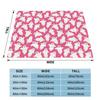 Pink Cute Ghosts Flannel Blankets Halloween Funny Throw Blankets for Home Hotel Sofa 150*125cm Rug Piece
