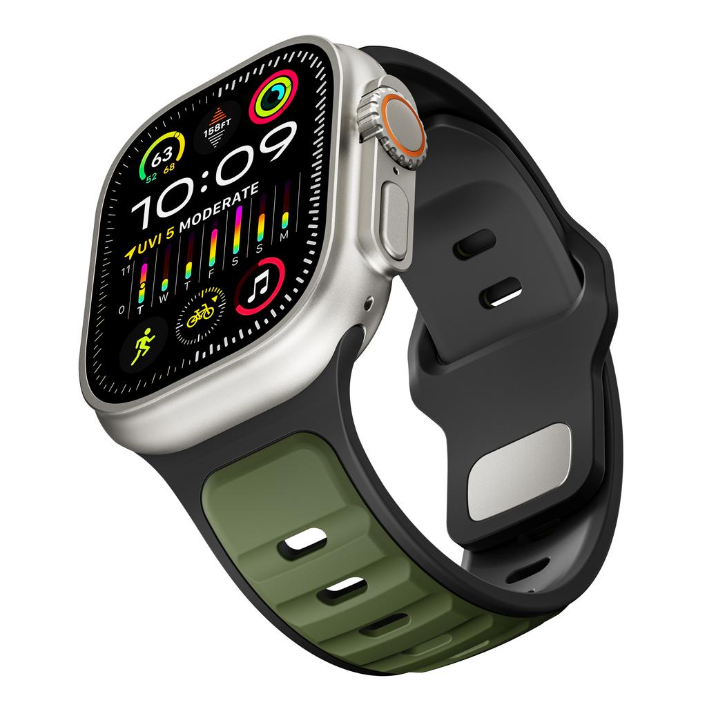 Bands For Apple Watch Strap Ultra 3 2 49mm 46mm 45mm 44mm 42mm Sport Silicone Bracelet Correa IWatch Series 11 10 9 8 7 6 5 SE 3