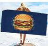 Creative Fried Egg Moon Beach Towel, Microfiber Large Sand Free Quick Dry, Soft Absorbent, for Summer Pool & Beach Bath Towel