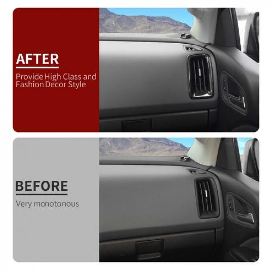 2x Black Wood Dashboard Side Air Vent Outlet Cover Trim for Chevy Colorado 2014+