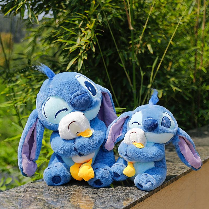 Cute Hugging Duck Stitch Plush Pillow Toy - Perfect Birthday Gift for Kids