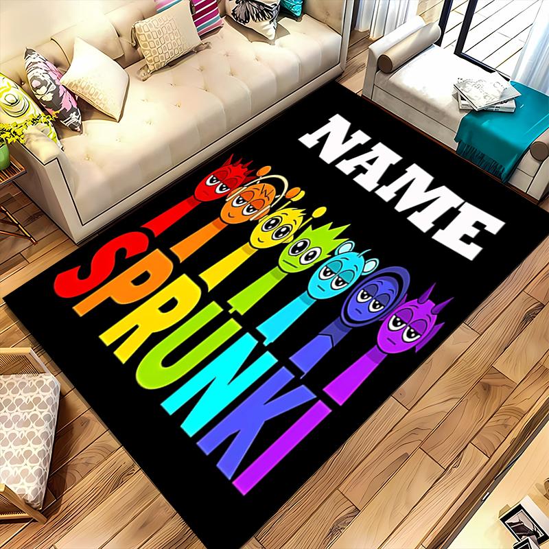 Custom personalization Sprunki themed Area Rug - Perfect For Kitchen, Bathroom,Laundry Room Decor Large Size Available,Gift All Seasons