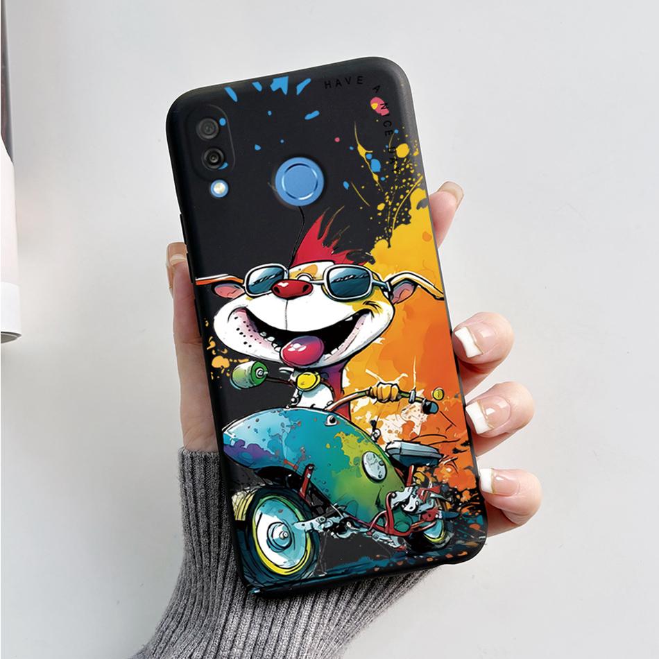 For Honor Play Case COR-L29 Phone Cover Cute Bear Cartoon Frog Soft Silicone Matte Fundas Coque For Honor Play Shockproof Bumper