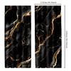 2pcs Black & Gold Marble Curtains – Flowing Gold Pattern for Elegant Home Decor