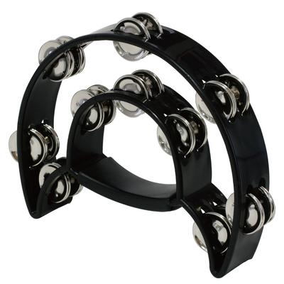Kikutani Tambourine Color Crescent Shape Black PW-2