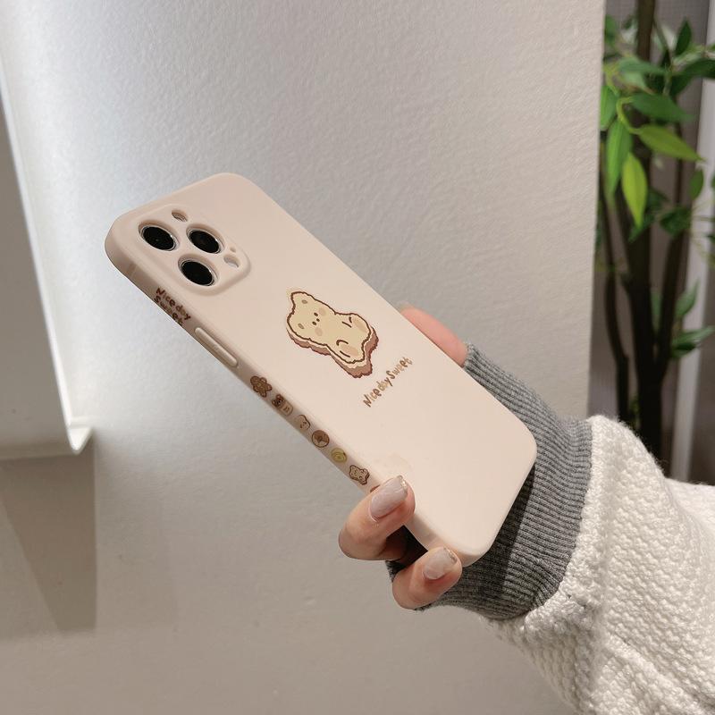 Side Cartoon Bear for IPhone16 for Apple 17 Phone Case 15Pro Max All-Inclusive 14/X for 8p/13 Matte