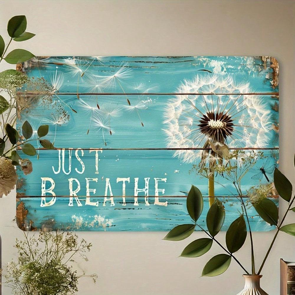 Parker Dandelion Metal Tin Sign 12x8 Inch Vintage Wall Art