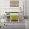 Kitchen Sink Caddy Sponge Holder Large Capacity Rustproof Self-draining Multipurpose Soap Dish Holder Drying Rack