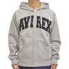 AVIREX Daily Größe Heather Grau Herren 783-3931007 Reißverschluss-Sweatshirt, 2XL, Logo, Fleece gefüttert,