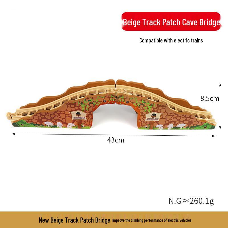 Magnetic Wooden Train Bridge Blocks for Kids - Compatible with All Brands