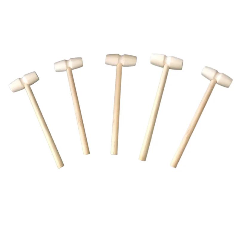 10/5 Pcs Mini Wooden Hammer Balls Toy Pounder Replacement Wood Mallets Baby Wood DIY Craft Wooden Decoration