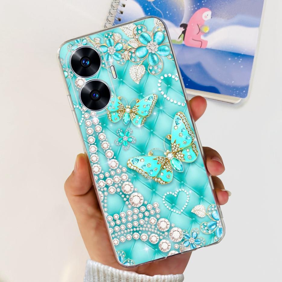 For Realme C55 4G Case RMX3710 Colorful Painted Cover Soft Slim Fundas Phone Case For Realme C55 C55 RealmeC55 Back Cover Bumper