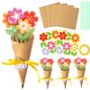 Flower Bouquet Craft Kit 24Pcs Teacher Appreciation Week Mother'S Day Flower Birthday Cards Diy Sister First Greeting Cards