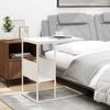 Vidaxl Side Table, White, 55X36X59.5 Cm, Wood-Based Material