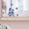 Realistic Blue Botanical Floral Switch Stickers, Self-Adhesive Decor for Room Outlet Wall Decoration