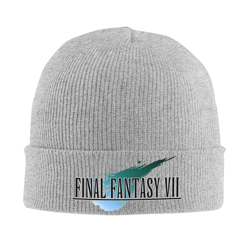 Finals Fantasyed VII Logo Merch Winter Warm Rib Knit Cuffed Beanie For Women Unisex Knitted Caps Game Beanies Skullies