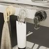 Prático-3 Peças Braçadeira Giratória com Múltiplas Ventosas Para Pendurar Acessórios de Casa e Escritório (B)