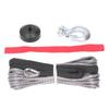 Winch Rope Kit with Spring Clevis Sling Hook Rubber Stopper 4400lbs Loading Wear Resistant Universal